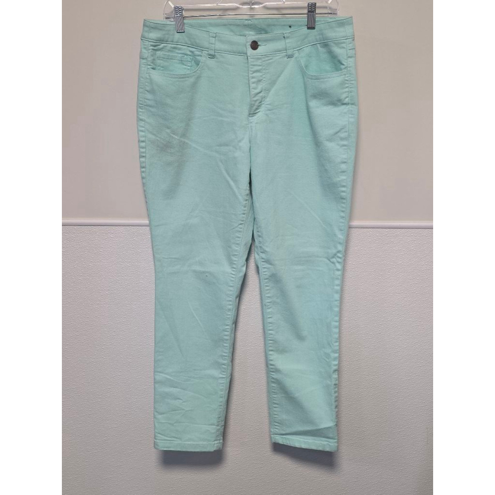 Women's Christopher & Banks Size‎ 10 Mint Green Ankle Cropped Jeans